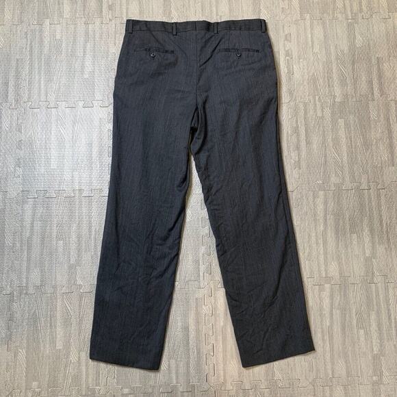 Hugo Boss Pants Mens 36 Grey Wool Flat Front Business Formal Dress Trousers - Picture 7 of 13